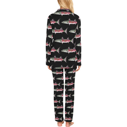 Barracuda Pattern Print Design 02 Women's Long Pajama Set