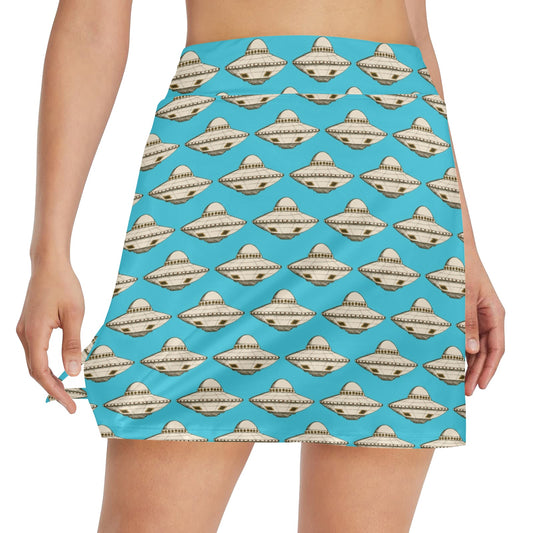 UFO Print Design LKS301 17" Golf & Pickleball Skort with Pockets