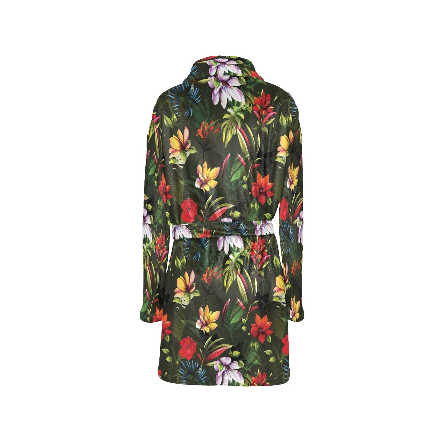 Magnolia Pattern Print Design 02 Women's Fleece Robe