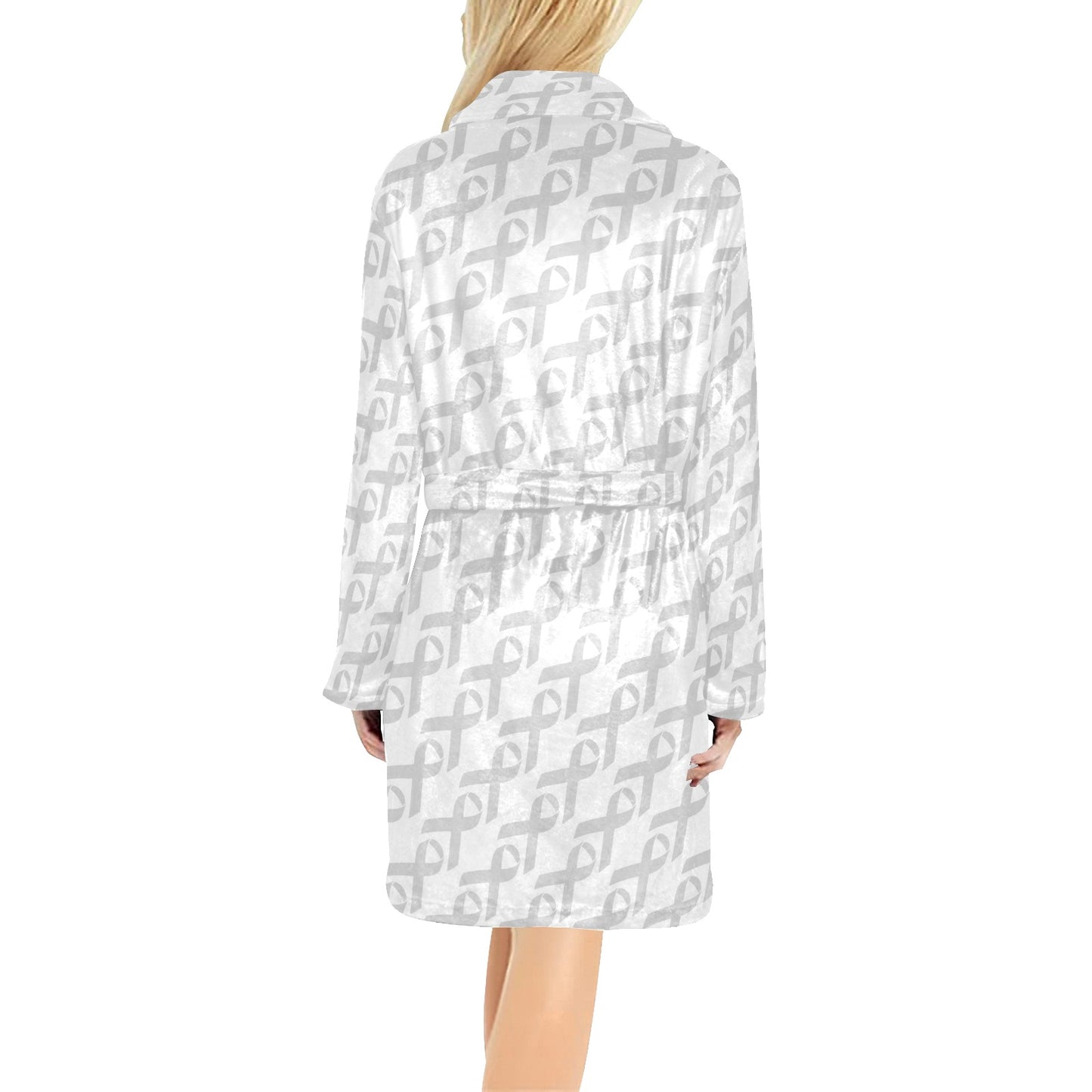 Brain cancer Pattern Print Design 02 Women's Fleece Robe