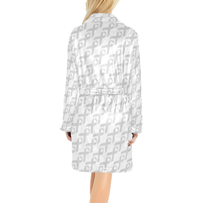 Brain cancer Pattern Print Design 02 Women's Fleece Robe