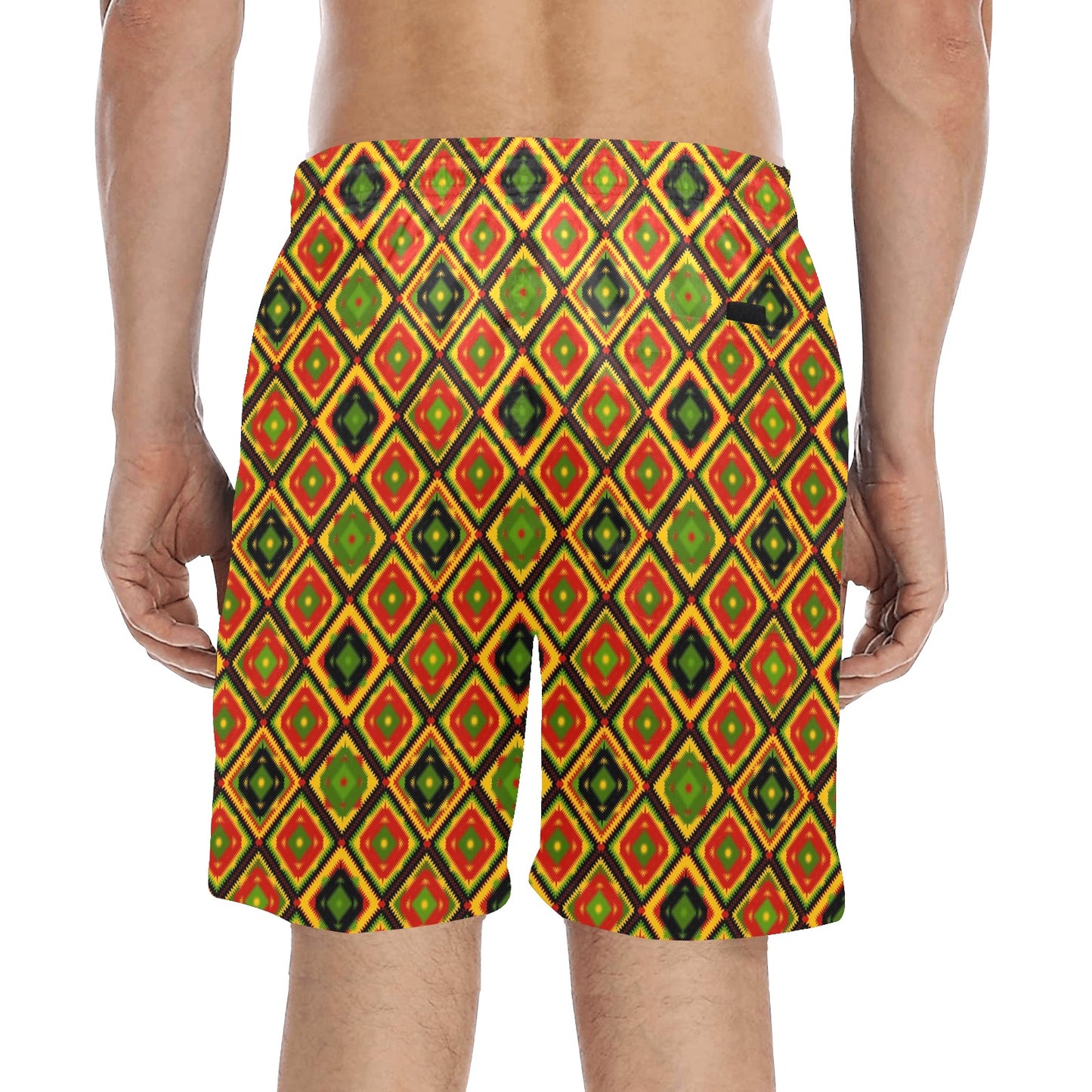 Rasta Reggae Color Pattern Men's Swim Trunks Beach Shorts
