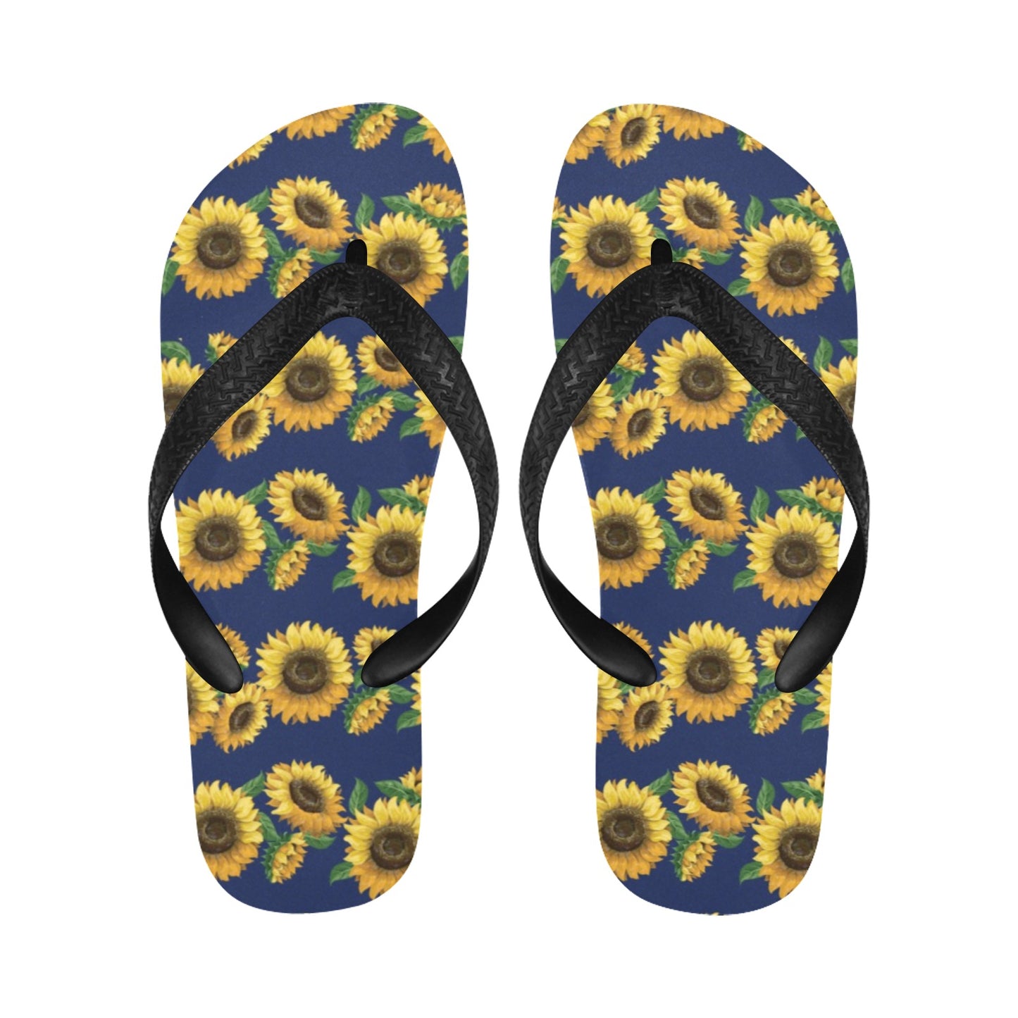 Sunflower Print Design LKS307 Flip Flops
