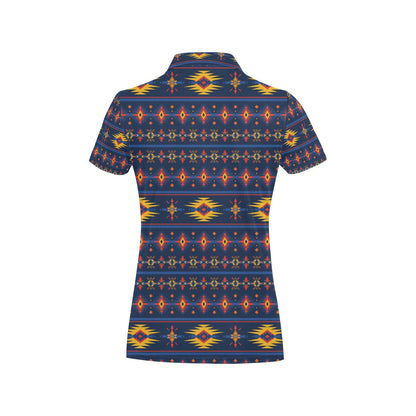 Southwest Pattern Print Design LKS306 Women's Polo Shirt