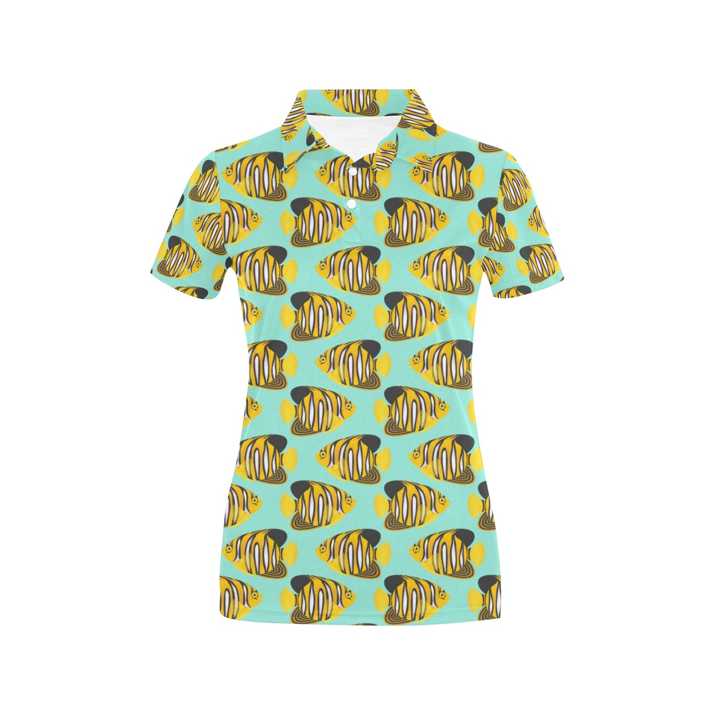 Angelfish Print Design LKS402 Women's Polo Shirt