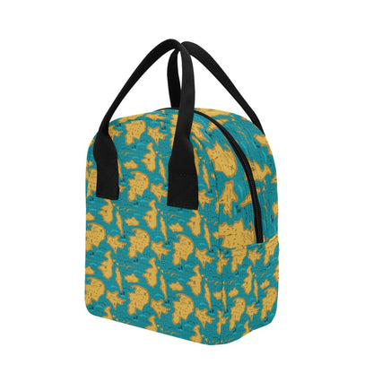 World Map Print Design LKS301 Insulated Lunch Bag