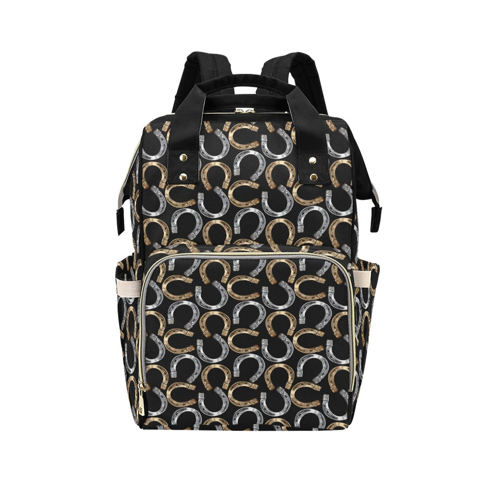 Horseshoe Print Design LKS305 Diaper Bag Backpack