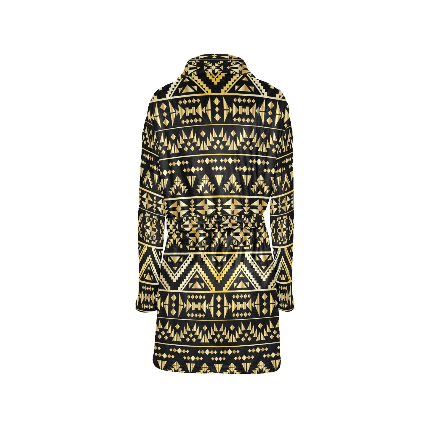 Gold Aztec Tribal Women's Fleece Robe
