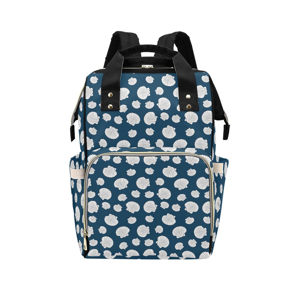 Seashell Print Design LKS3012 Diaper Bag Backpack