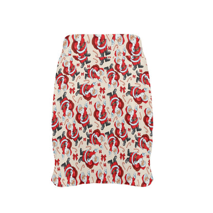 Santa Christmas Themed Print Design LKS302 17" Golf & Pickleball Skort with Pockets