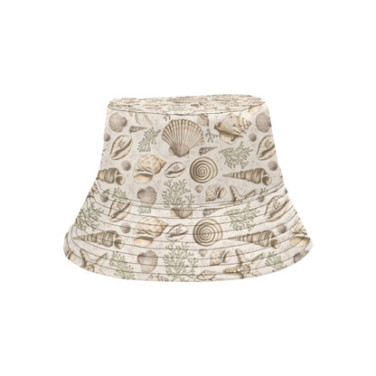 Seashell Print Design LKS304 Unisex Bucket Hat
