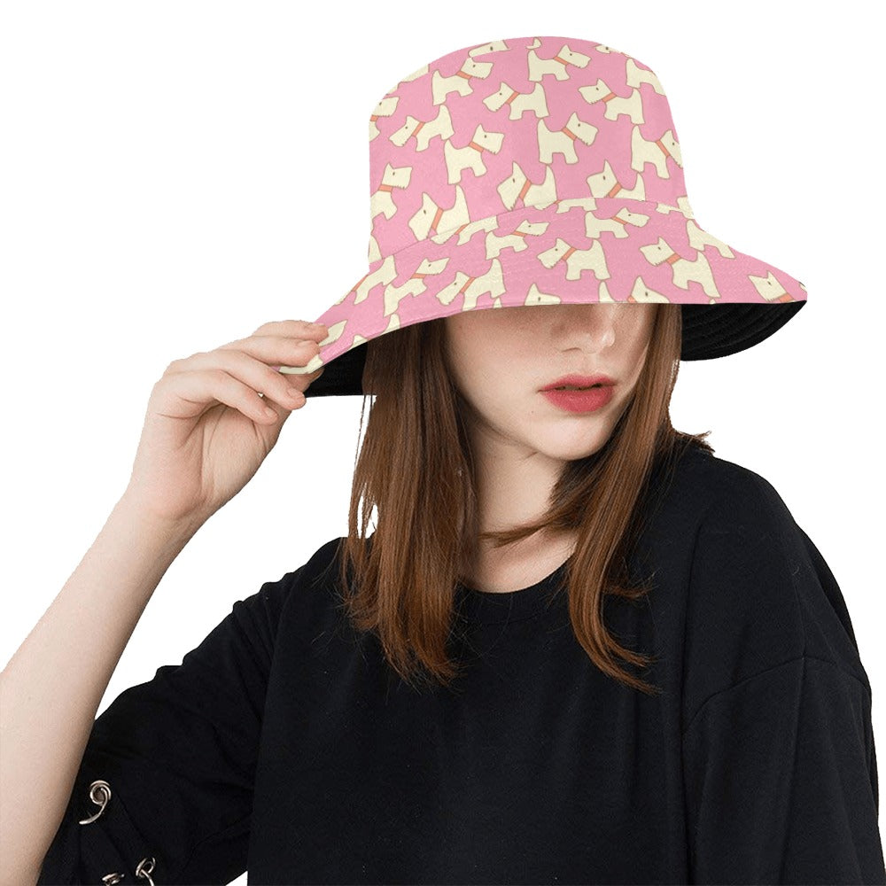 Scottish Terriers Print Design LKS306 Unisex Bucket Hat