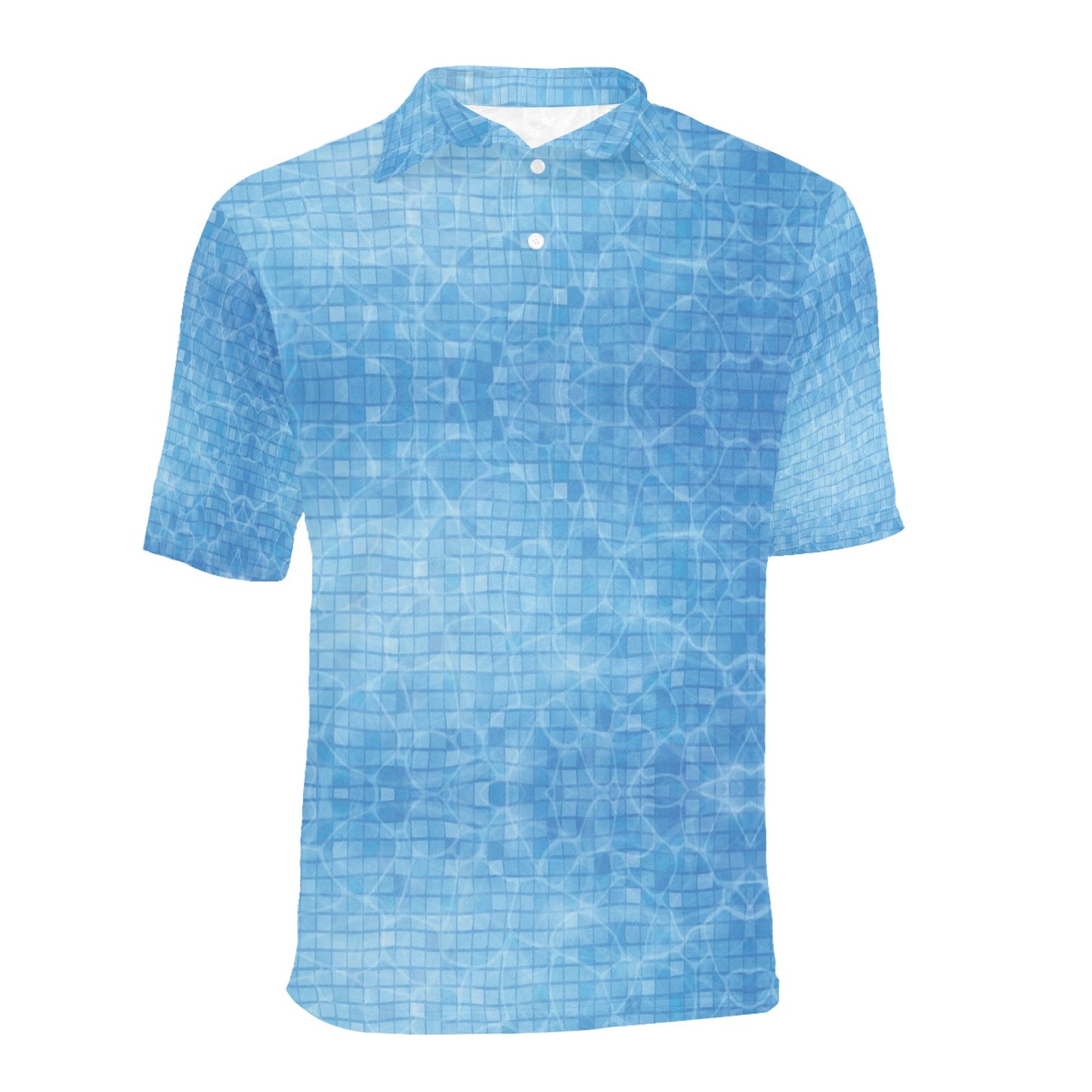 Swimming Pool Print Design LKS302 Men Polo Shirt