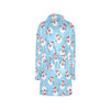 Snowman Print Design LKS305 Women's Fleece Robe