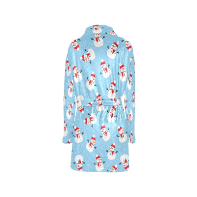 Snowman Print Design LKS305 Women's Fleece Robe