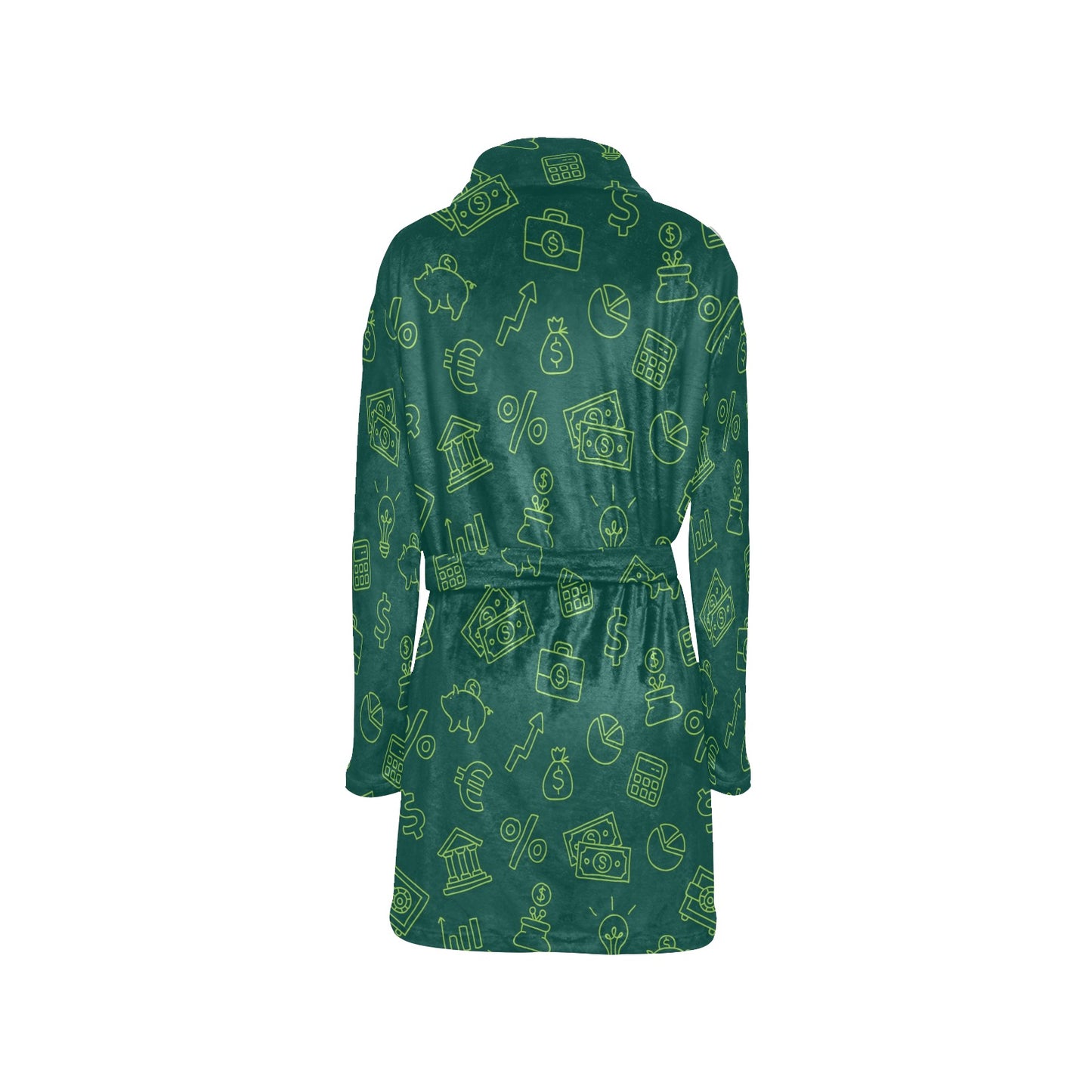 Accounting Financial Pattern Print Design 02 Women's Fleece Robe