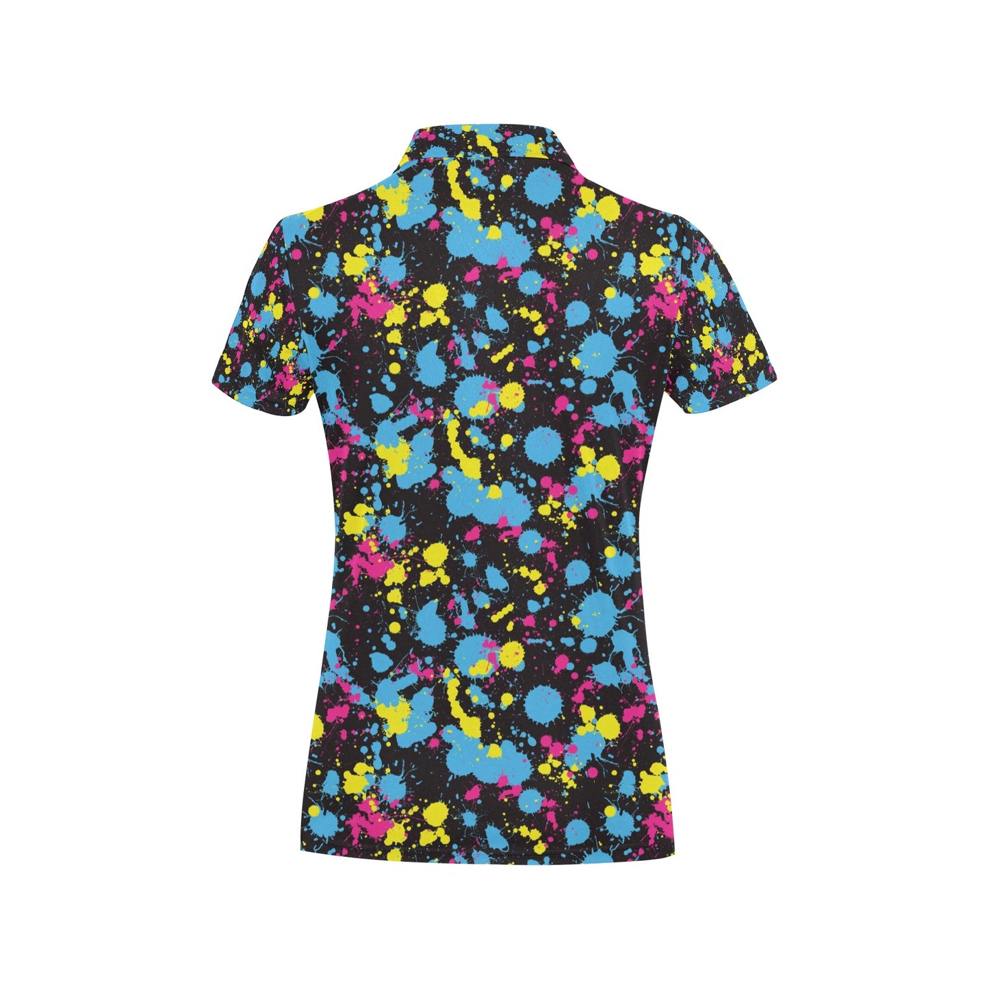 Splatter Colorful Print Design LKS301 Women's Polo Shirt
