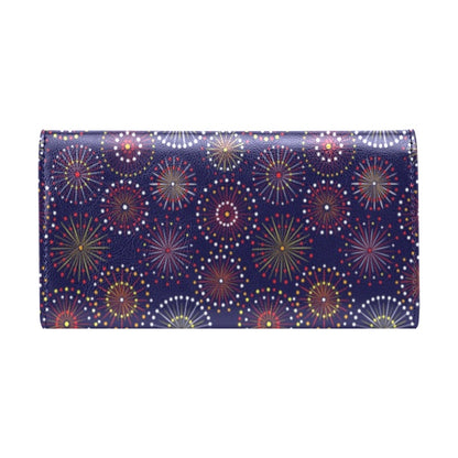 Firework Flower Style Print Design LKS302 Women's Trifold Wallet