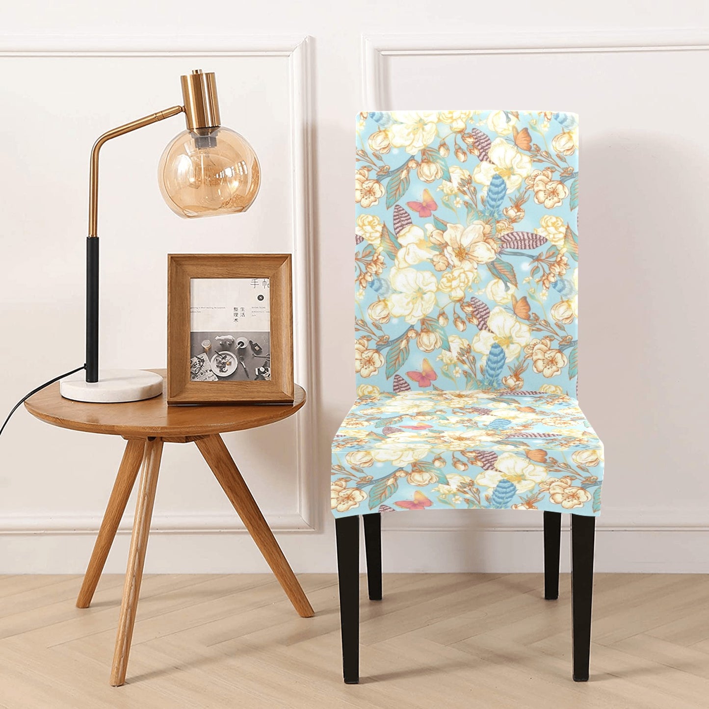 Summer Floral Print Design LKS302 Dining Chair Slipcover