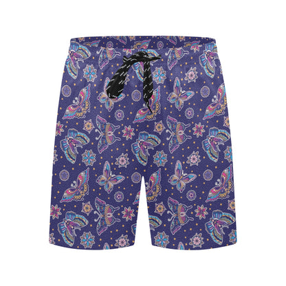 Butterfly Print Design LKS303 Men's Swim Trunks Beach Shorts