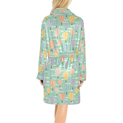 Ballon Pattern Print Design 01 Women's Fleece Robe