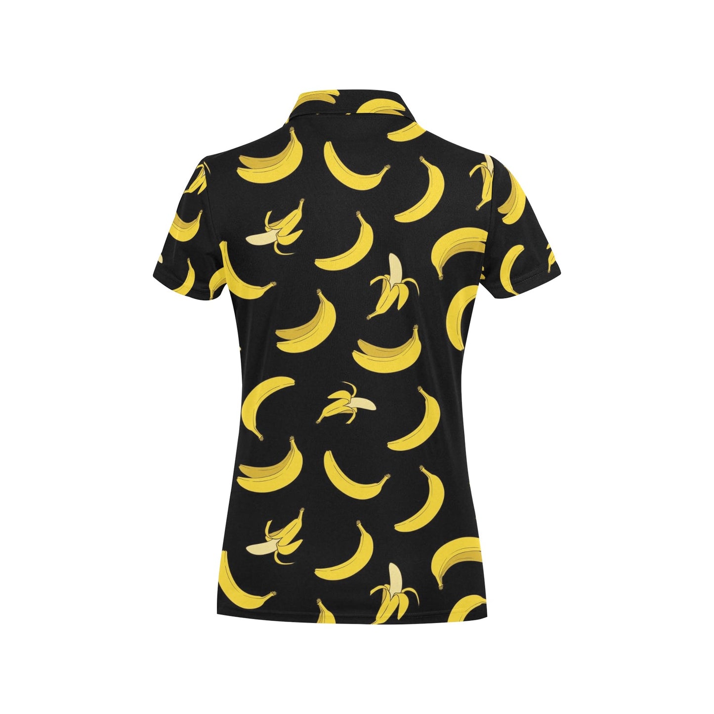 Banana Pattern Print Design BA05 Women's Polo Shirt