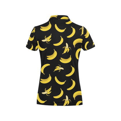Banana Pattern Print Design BA05 Women's Polo Shirt
