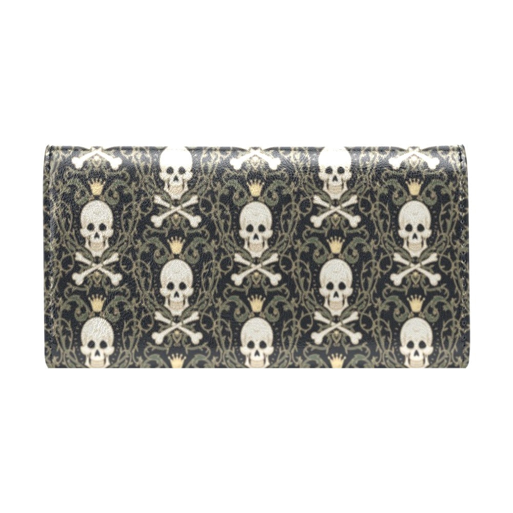 Skull King Print Design LKS307 Women's Trifold Wallet