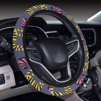 Zebra Print Design LKS303 Steering Wheel Cover with Elastic Edge