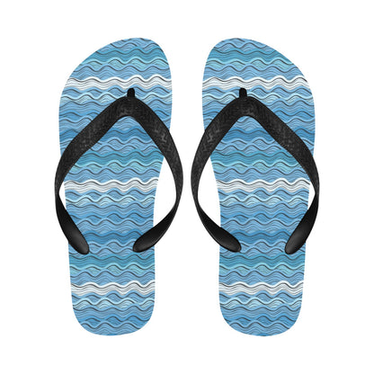 Wave Print Design LKS301 Flip Flops