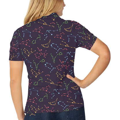 Zodiac Print Design LKS301 Women's Polo Shirt