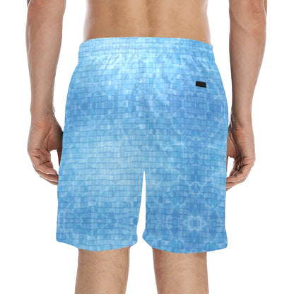 Swimming Pool Print Design LKS302 Men's Swim Trunks Beach Shorts