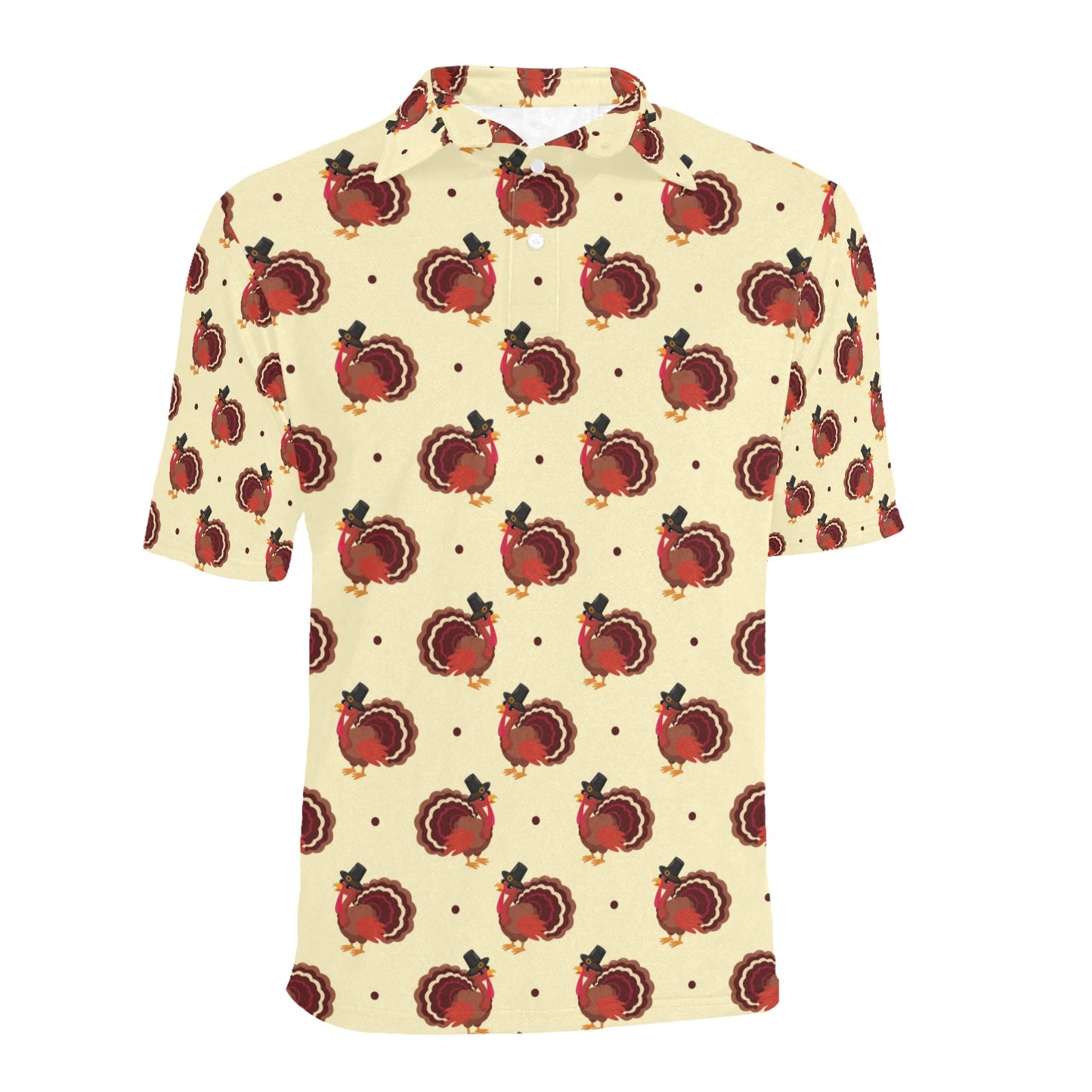 Thanksgiving Print Design LKS3010 Men Polo Shirt