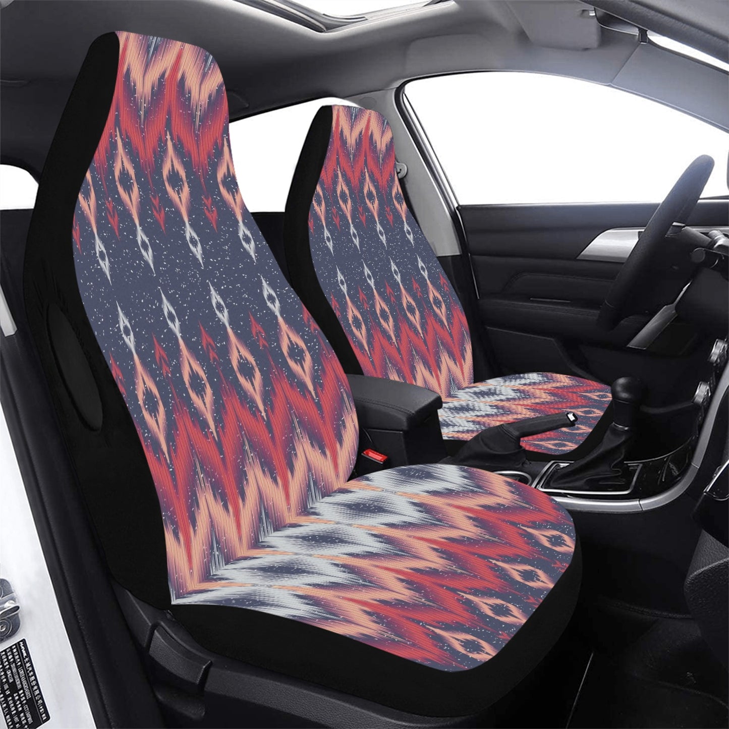 Ikat Print Design LKS401 Car Seat Covers