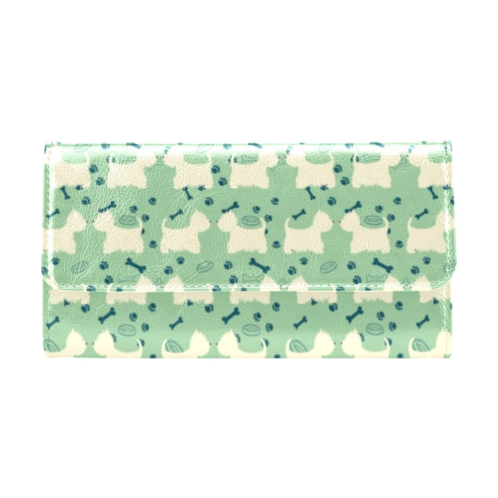 Scottish Terriers Print Design LKS302 Women's Trifold Wallet