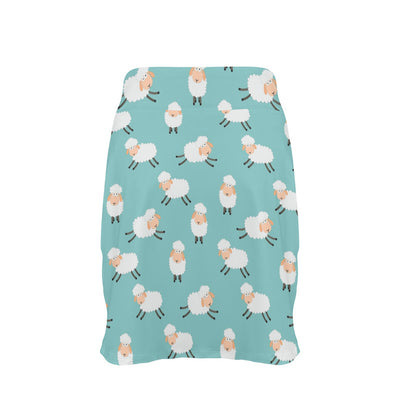 Sheep Print Design LKS406 17" Golf & Pickleball Skort with Pockets