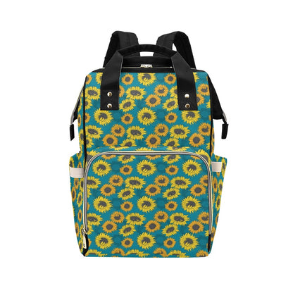 Sunflower Print Design LKS301 Diaper Bag Backpack