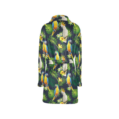 Parrot Pattern Print Design A03 Women's Fleece Robe