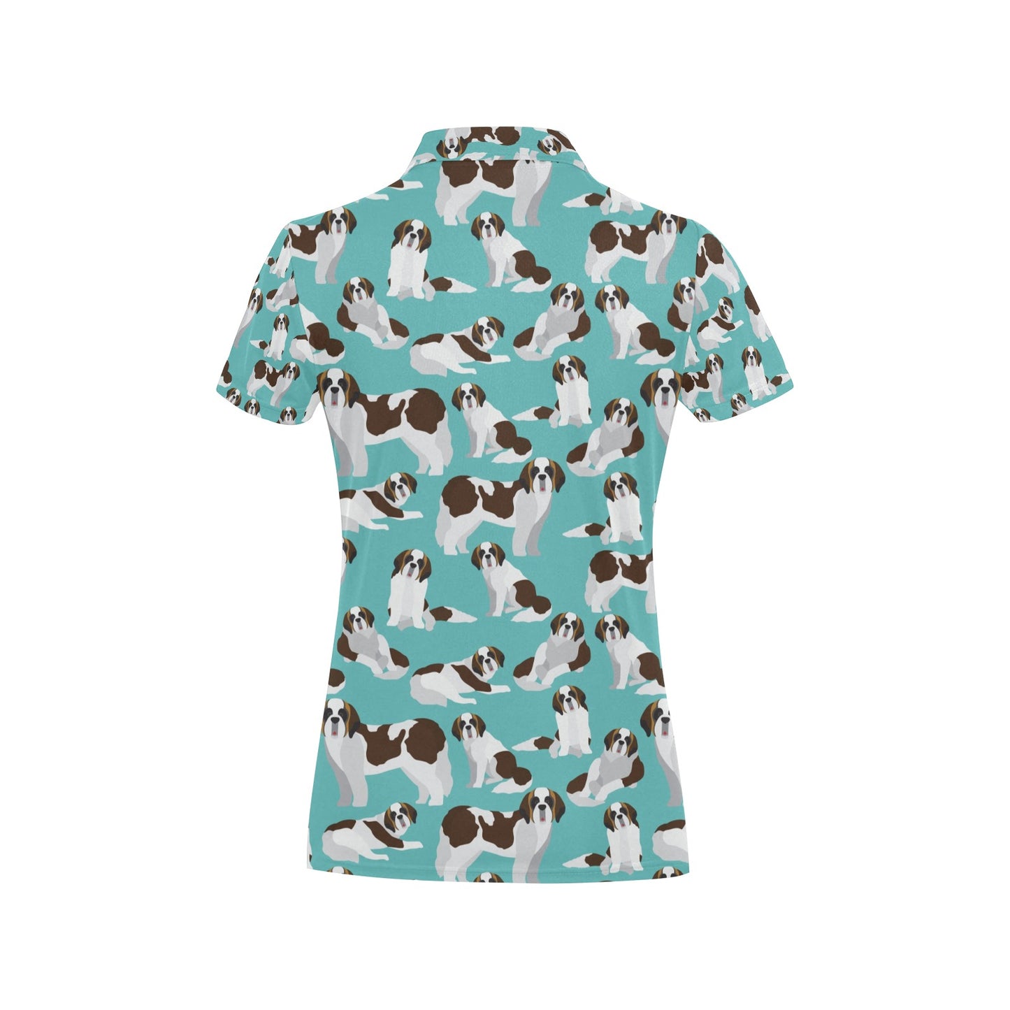 St Bernards Print Design LKS302 Women's Polo Shirt