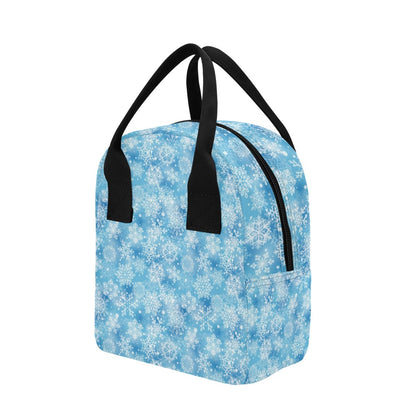 Snowflake Blue Print Design LKS301 Insulated Lunch Bag