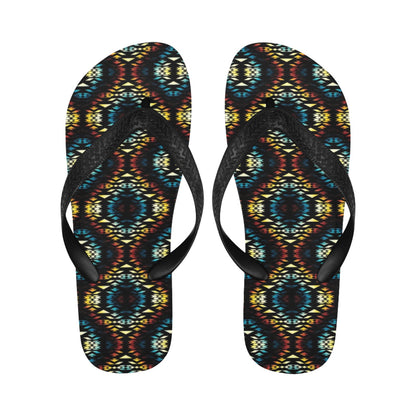 Tribal Pattern Print Design LKS309 Flip Flops
