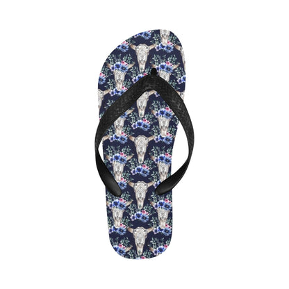 Buffalo Head Print Design LKS402 Flip Flops