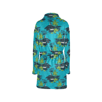 Pacific island Pattern Print Design A01 Women's Fleece Robe