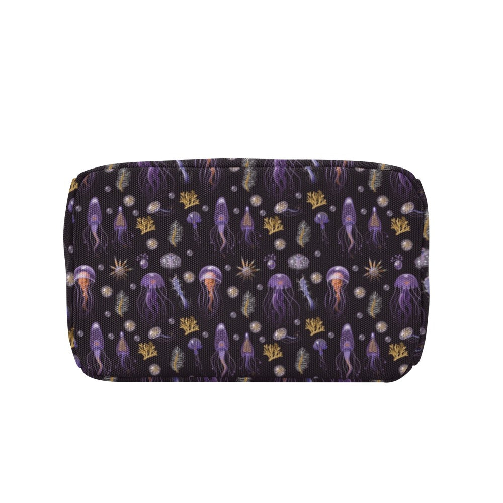 Seaweed With Jelly Fish Print Design LKS305 Insulated Lunch Bag