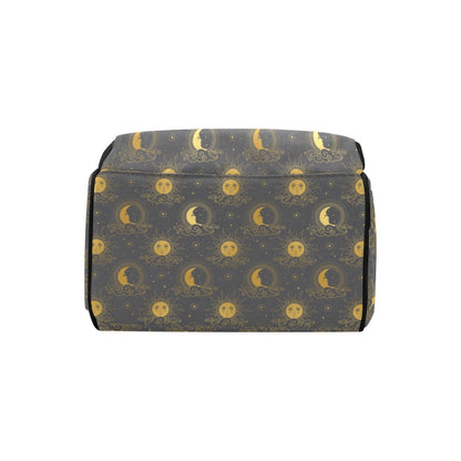 Sun Moon Print Design LKS305 Diaper Bag Backpack