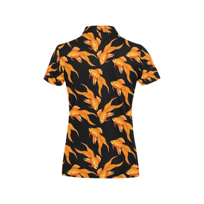 Goldfish Pattern Print Design 03 Women's Polo Shirt