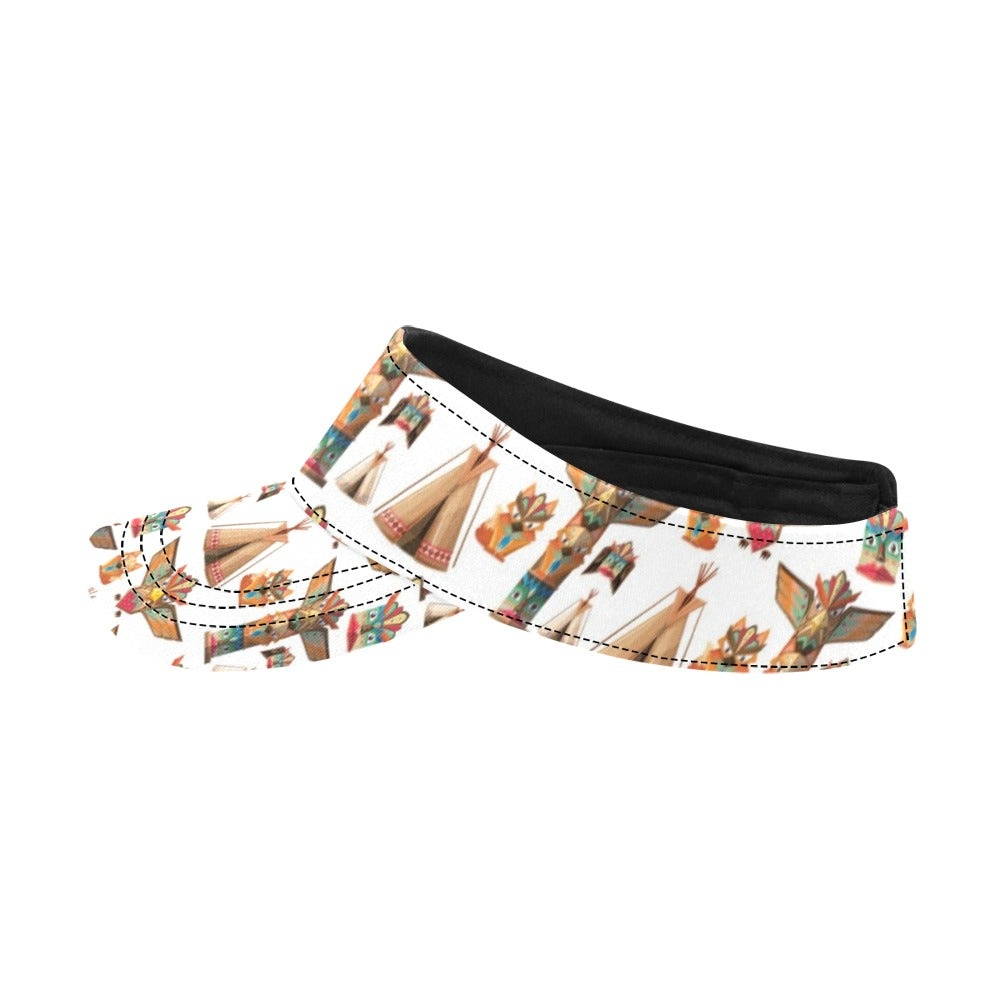 Totem Native Print Design LKS303 Unisex Sun Visor