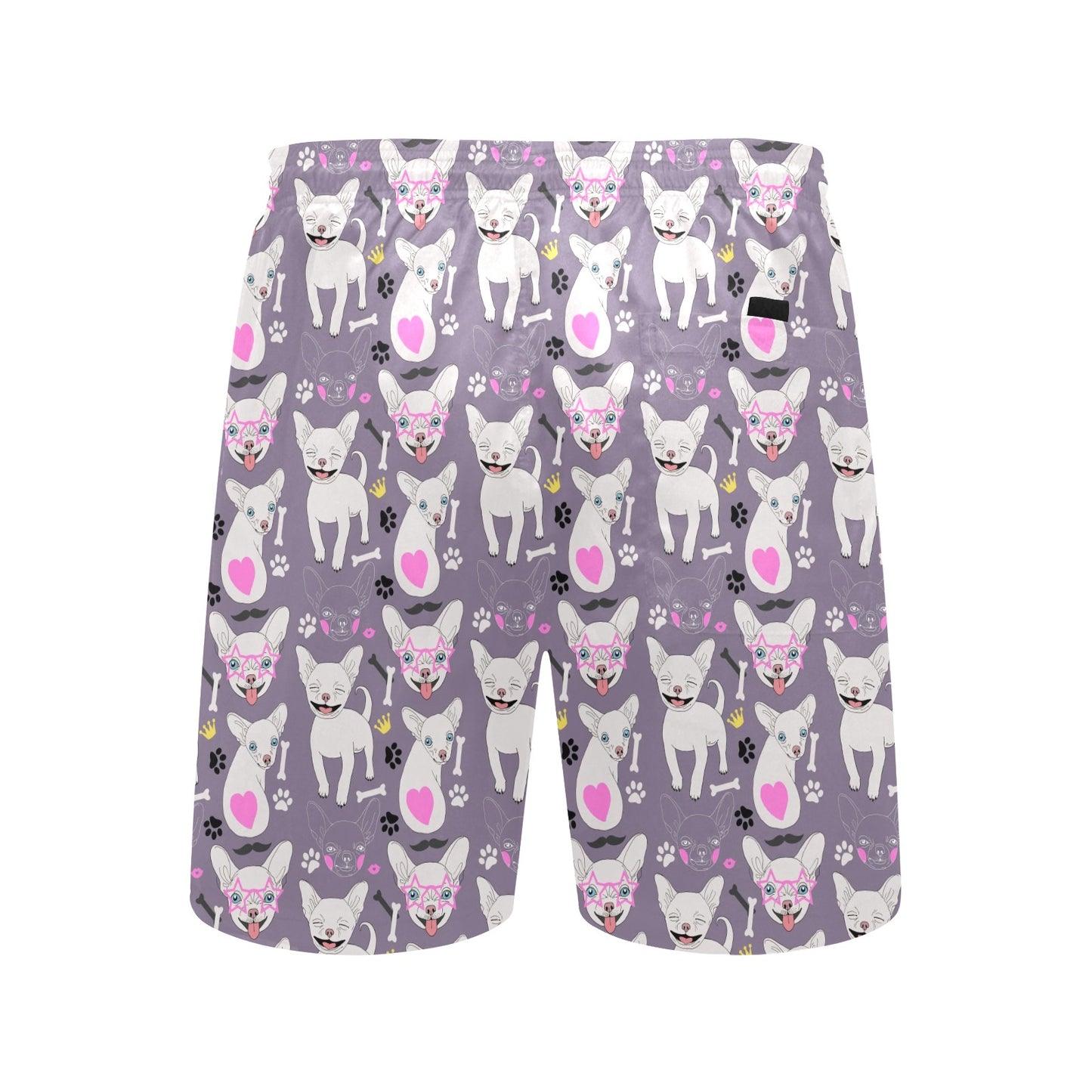 Chihuahua Happy Pattern Men's Swim Trunks Beach Shorts
