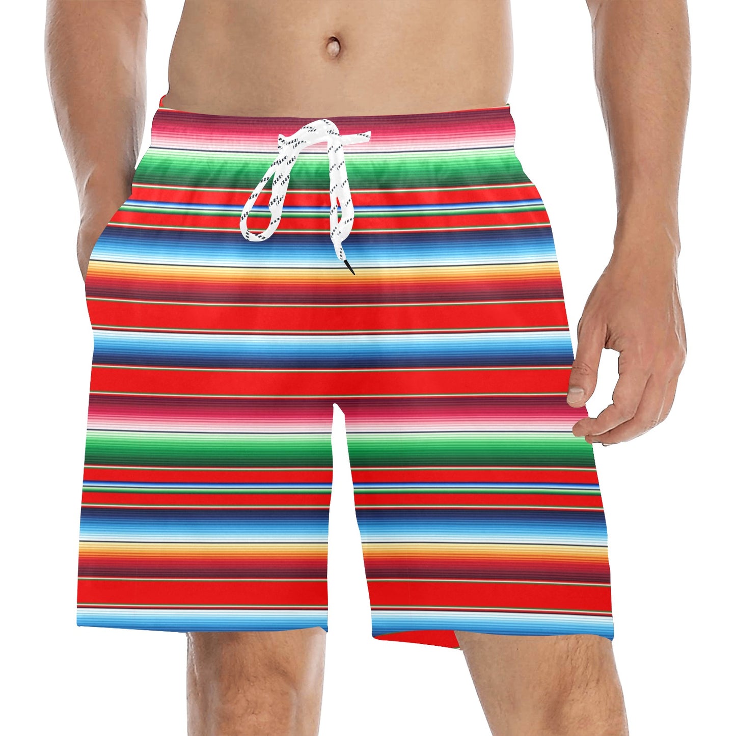 Serape Print Men's Swim Trunks Beach Shorts
