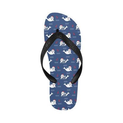 Sea Lion Print Design LKS403 Flip Flops